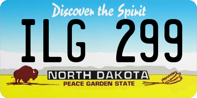 ND license plate ILG299