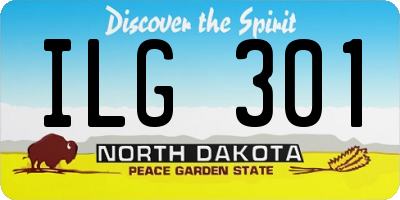 ND license plate ILG301