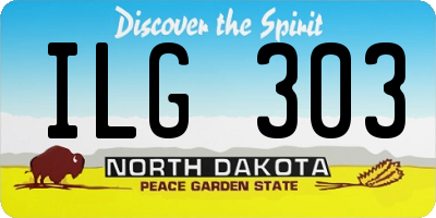 ND license plate ILG303