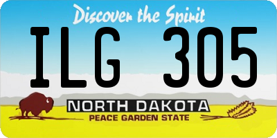 ND license plate ILG305