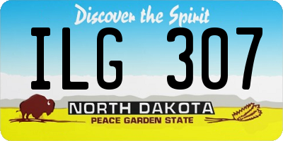 ND license plate ILG307