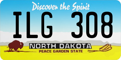 ND license plate ILG308