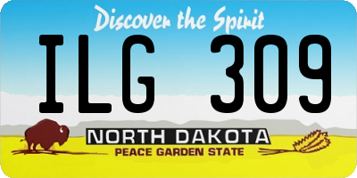 ND license plate ILG309