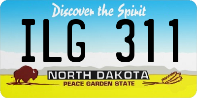 ND license plate ILG311