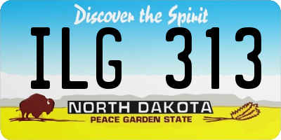 ND license plate ILG313