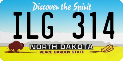 ND license plate ILG314