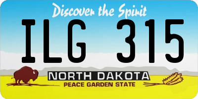 ND license plate ILG315