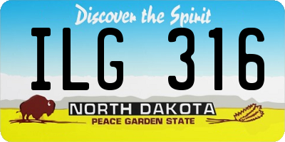ND license plate ILG316