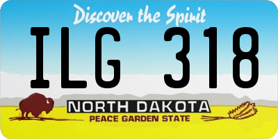 ND license plate ILG318