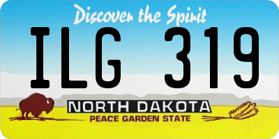 ND license plate ILG319