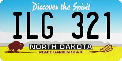 ND license plate ILG321