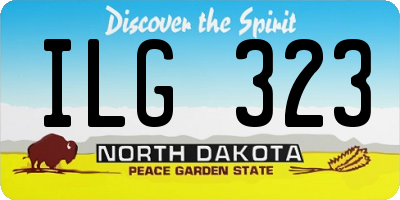 ND license plate ILG323