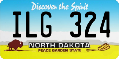 ND license plate ILG324