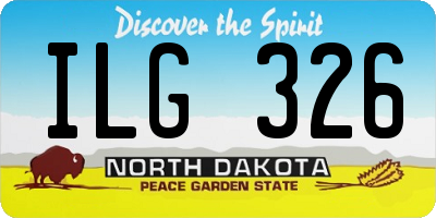 ND license plate ILG326