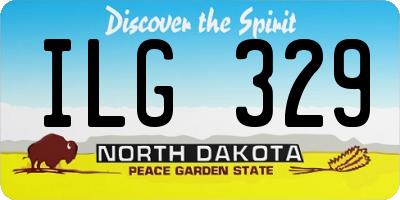 ND license plate ILG329