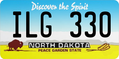 ND license plate ILG330