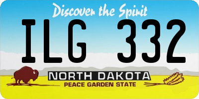 ND license plate ILG332