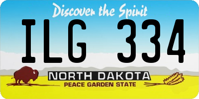 ND license plate ILG334