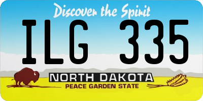 ND license plate ILG335