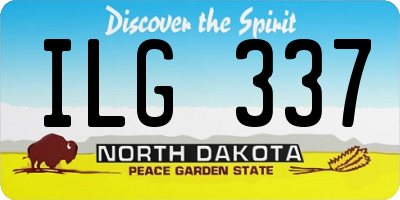 ND license plate ILG337