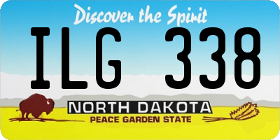 ND license plate ILG338