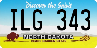 ND license plate ILG343