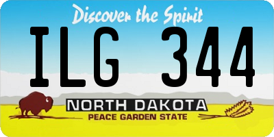 ND license plate ILG344