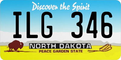 ND license plate ILG346