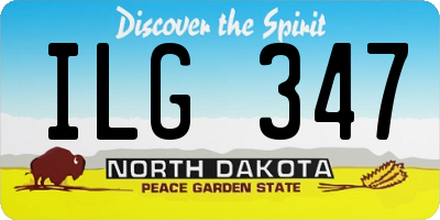 ND license plate ILG347