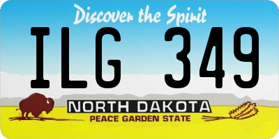 ND license plate ILG349