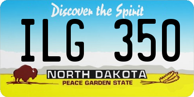 ND license plate ILG350