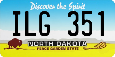 ND license plate ILG351