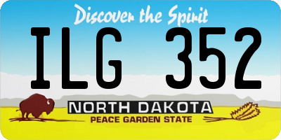 ND license plate ILG352