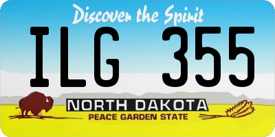 ND license plate ILG355