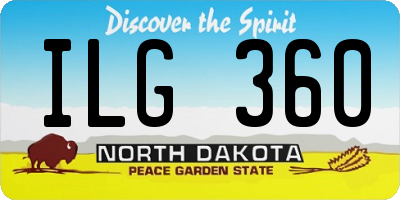 ND license plate ILG360