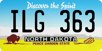 ND license plate ILG363