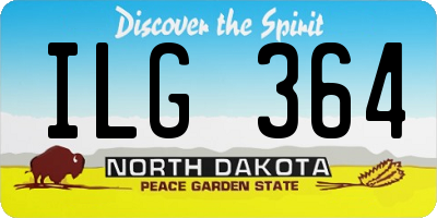 ND license plate ILG364