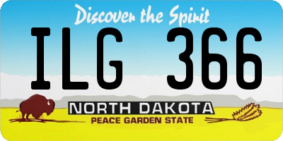 ND license plate ILG366