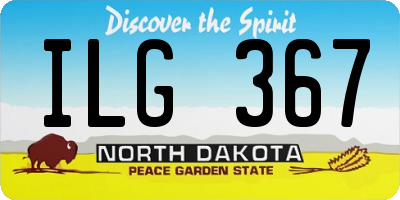 ND license plate ILG367
