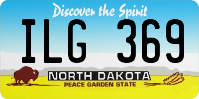 ND license plate ILG369