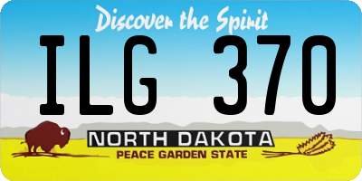 ND license plate ILG370
