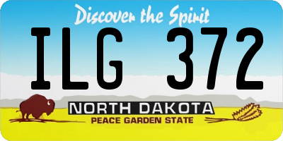 ND license plate ILG372