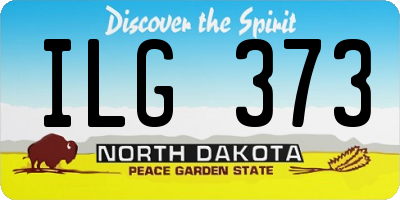 ND license plate ILG373