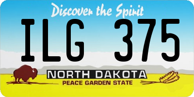 ND license plate ILG375