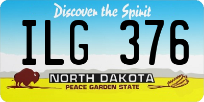 ND license plate ILG376