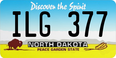 ND license plate ILG377