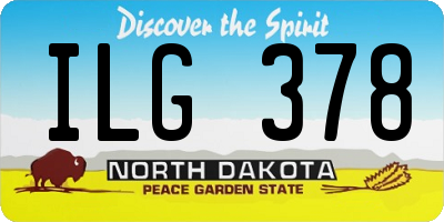 ND license plate ILG378