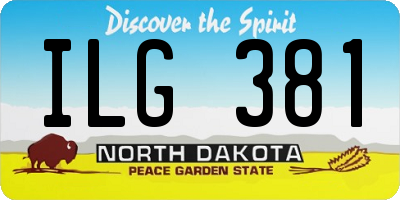 ND license plate ILG381