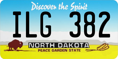 ND license plate ILG382