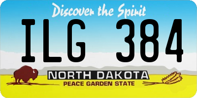 ND license plate ILG384